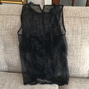 Sheer lacy tank